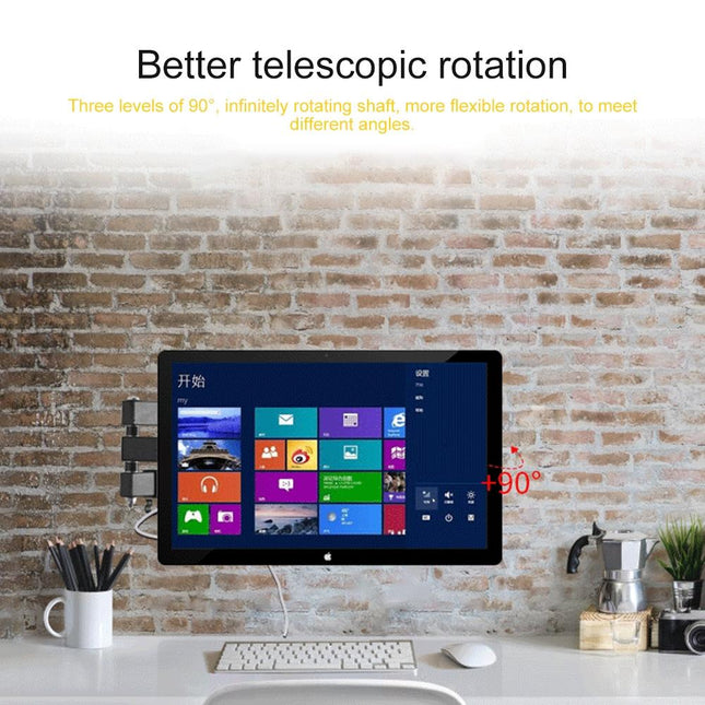 Universal Rotatable Retractable Monitor Wall Mount - 14-27 Inch