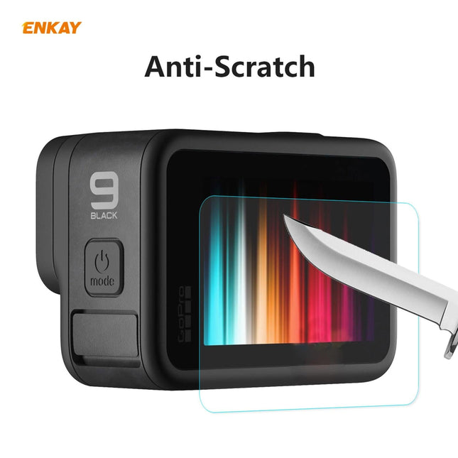Enkay Hat Prince 3-In-1 Tempered Glass Film For Gopro Hero9 Camera Lens And Screen - 0.2Mm 9H 2.15D