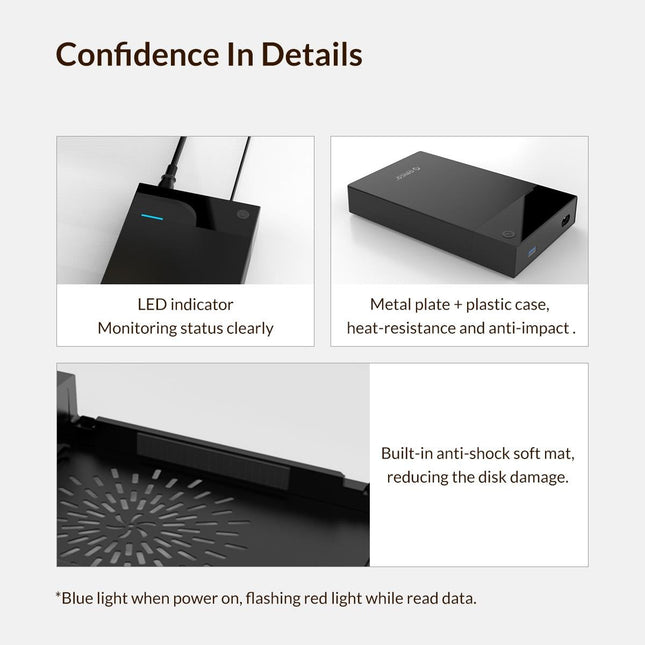 Portable 3.5 Hard Drive Enclosure - Compact & Versatile