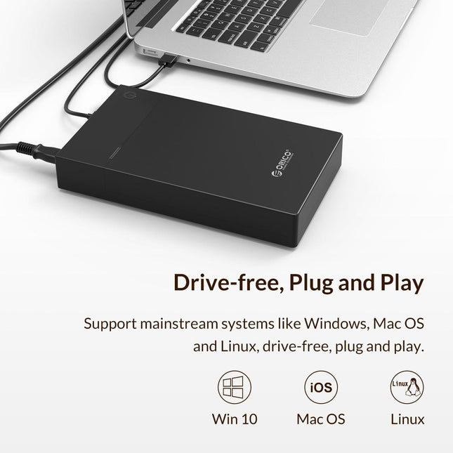 Portable 3.5 Hard Drive Enclosure - Compact & Versatile