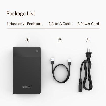 Portable 3.5 Hard Drive Enclosure - Compact & Versatile