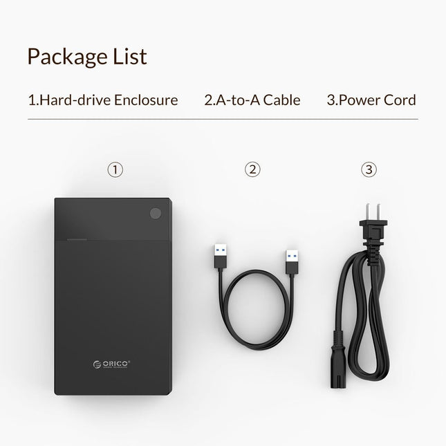 Portable 3.5 Hard Drive Enclosure - Compact & Versatile