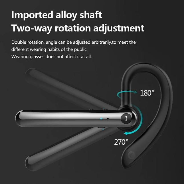 180 Degree Rotating Bluetooth 5.0 Wireless Earphones With Noise Cancellation And Mic