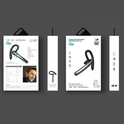 180 Degree Rotating Bluetooth 5.0 Wireless Earphones With Noise Cancellation And Mic