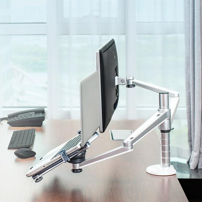 Versatile Desktop Monitor Stand - Space-Saving Design