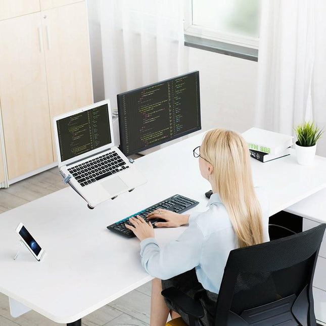 Versatile Desktop Monitor Stand - Space-Saving Design