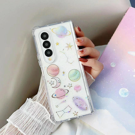 Sparkling Tpu Case For Samsung Galaxy Z Fold 4 - Glitter Epoxy