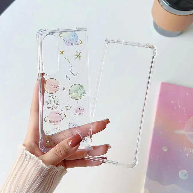 Sparkling Tpu Case For Samsung Galaxy Z Fold 4 - Glitter Epoxy
