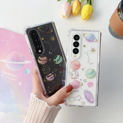 Sparkling Tpu Case For Samsung Galaxy Z Fold 4 - Glitter Epoxy