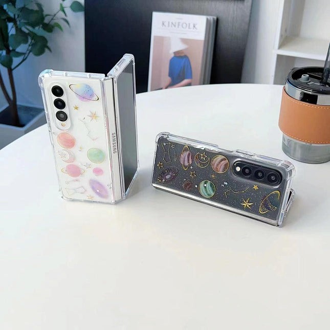 Sparkling Tpu Case For Samsung Galaxy Z Fold 4 - Glitter Epoxy