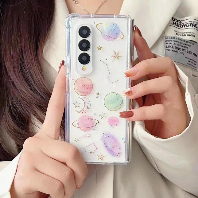 Sparkling Tpu Case For Samsung Galaxy Z Fold 4 - Glitter Epoxy