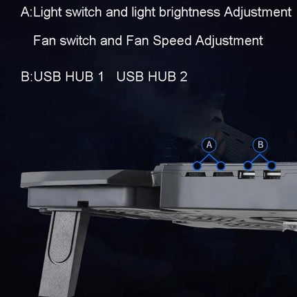 Portable Gaming Laptop Stand With 4 Cooling Fans