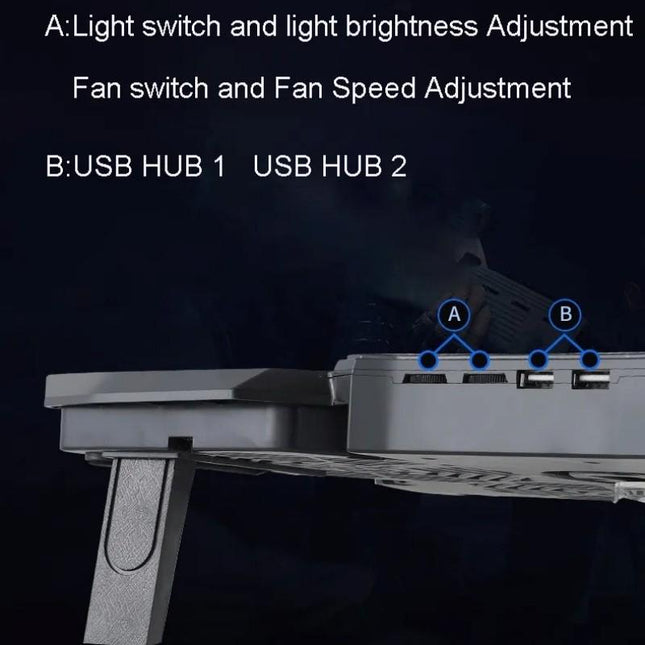 Portable Gaming Laptop Stand With 4 Cooling Fans