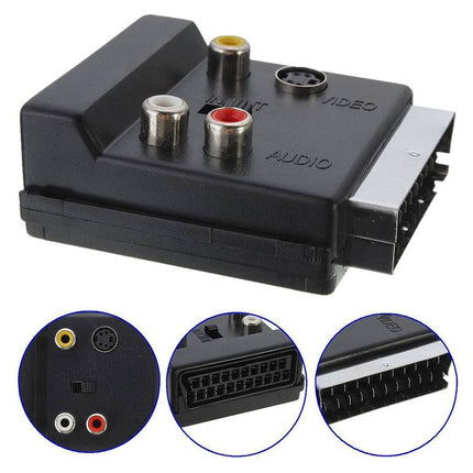 Scart Male To Female S-Video Rca Adapter - Audio Converter