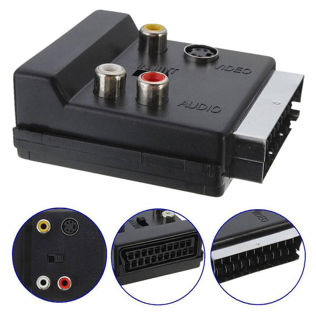 Scart Male To Female S-Video Rca Adapter - Audio Converter