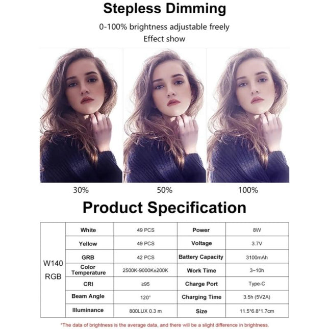 Rgb Led Video Light For Vlogging And Photography - Full Colour Fill Light