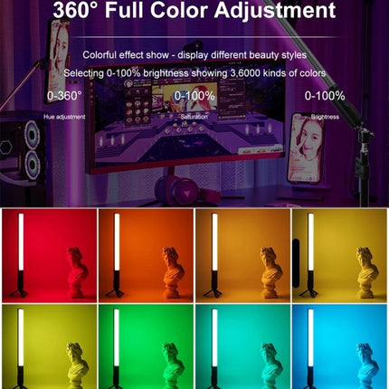 Lcd Display Rgb Handheld Video Light Stick