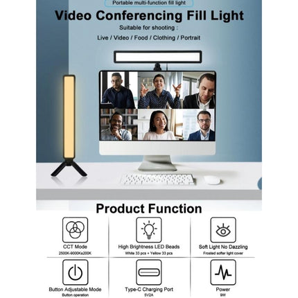 Portable Led Webcam Light With Tripod For Video Conferencing