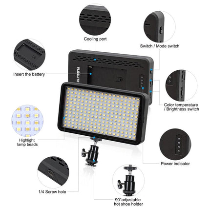 Portable High-Brightness Video Light With Dual Colour Temperature