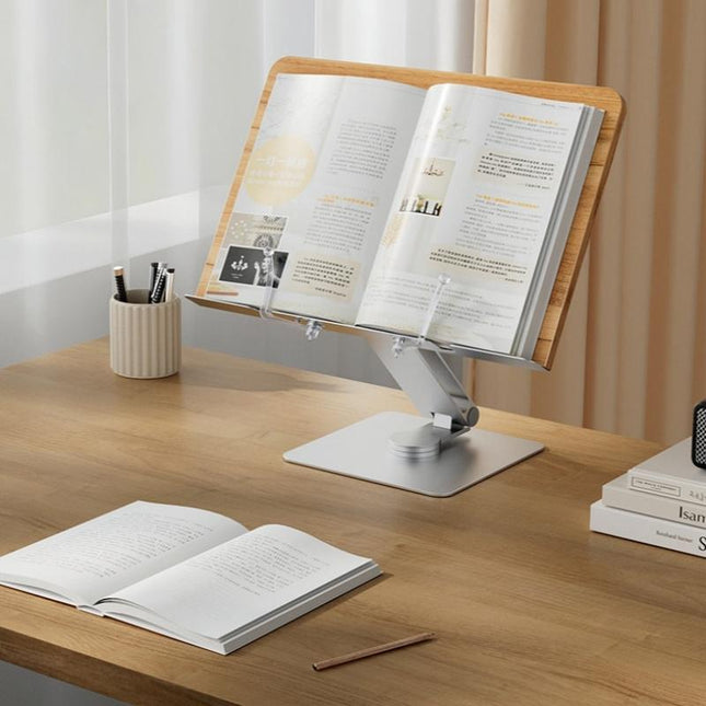 360 Degree Rotating Laptop & Book Stand - Adjustable & Hands-Free