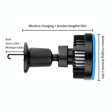 Wireless Car Charger With Rgb Light And Magnetic Air Outlet