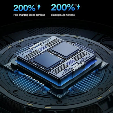 Wireless Car Charger With Infrared Sensor And Aluminum Bracket - Transparent Black