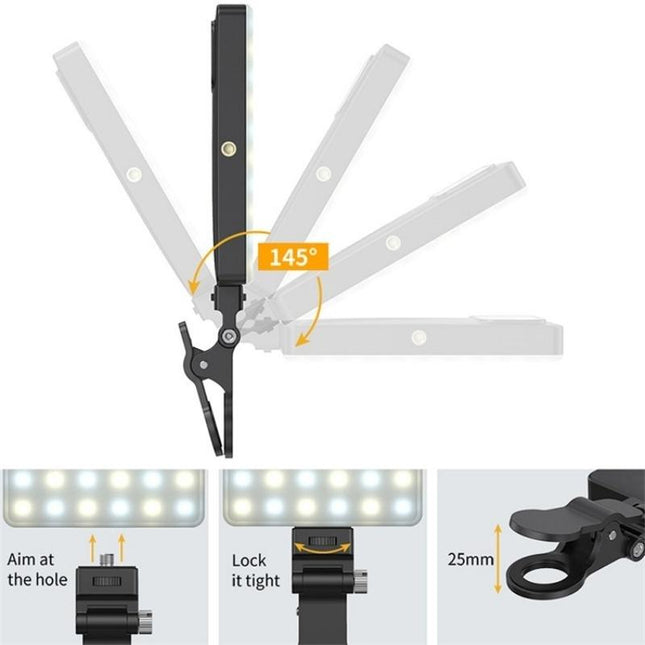 Portable Clip-On Fill Light For Mobile Devices - Three Light Modes