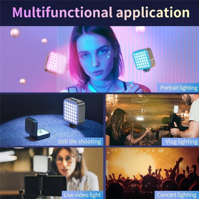 Portable Dimmable Rgb Fill Light For Photography And Phone