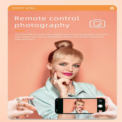 Smart Ring With Heart Rate Blood Oxygen Sleep Monitoring - Rose Gold Size 7