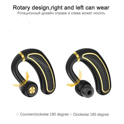 Wireless Bluetooth Earphones With Mic - 24Hrs Work Time - For Iphone / Android - Black / Gold