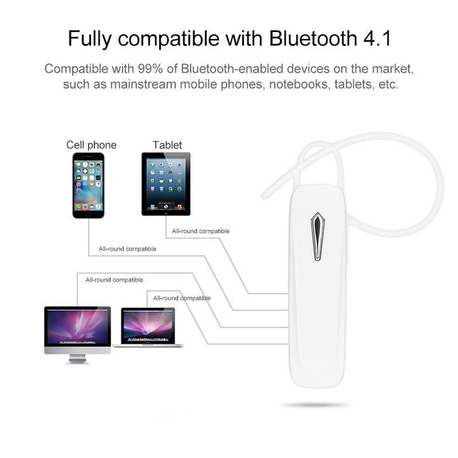 Wireless Bluetooth Earphone For Samsung - Hands Free V4.1 Black