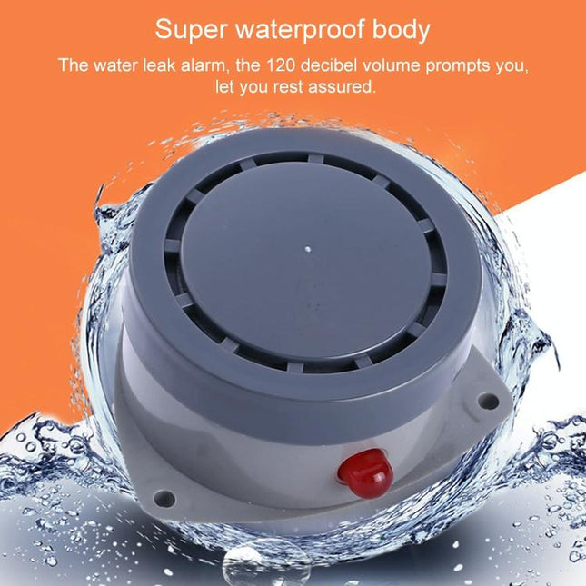Water Leak And Overflow Detector With Sound And Light Alarm - Waterproof