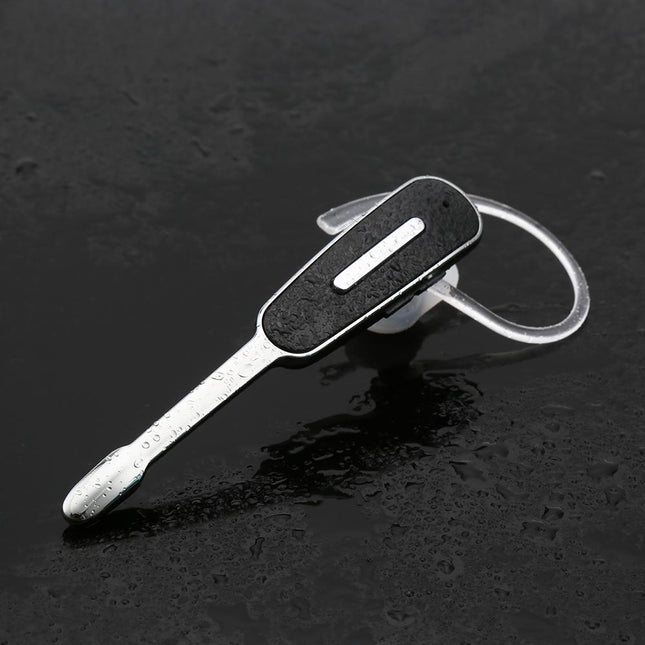 Handsfree Bluetooth Earphone With Mic For Iphone - Black / Silver