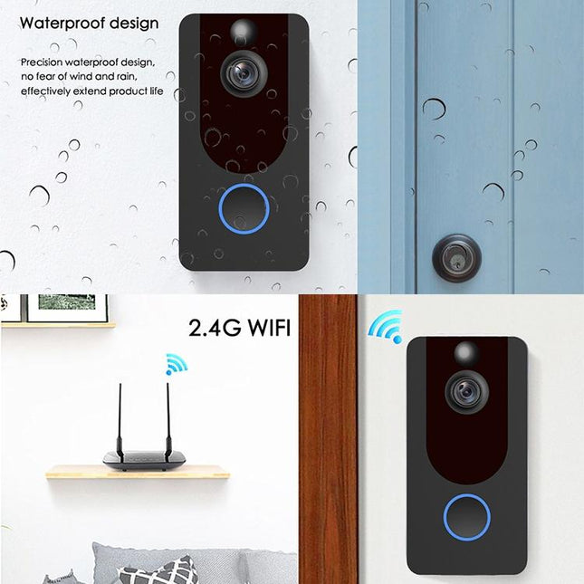 1080P Full Hd Wifi Security Doorbell With Intercom And Weather Resistance