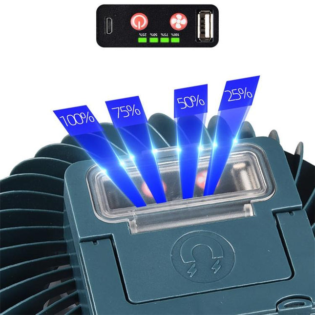 Multi-Function Rechargeable Fan Light For Camping And Live Broadcast