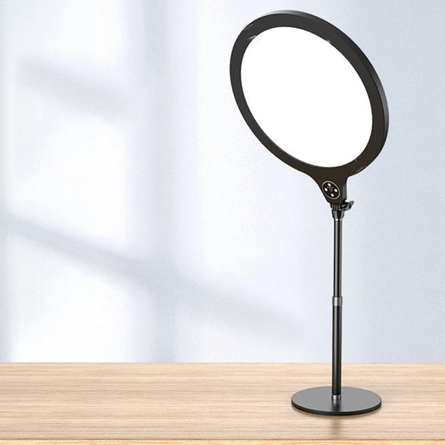 Large Desktop Beauty Fill Light Bracket For Live Broadcast And Photography - 14.2 Inch / 36Cm - Black