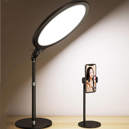 Large Desktop Beauty Fill Light Bracket For Live Broadcast And Photography - 14.2 Inch & 36Cm - Black