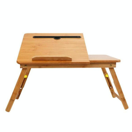 Foldable Laptop Table With Card Slot - Simple And Lazy Design