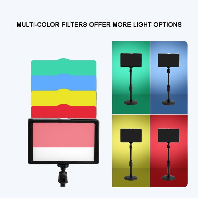 6 Three-Colour Temperature Flat-Panel Live Fill Light With 2.1M Bracket