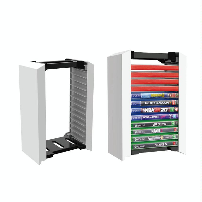 12-Cd Double-Layer Storage Rack For Ps5 Console Games