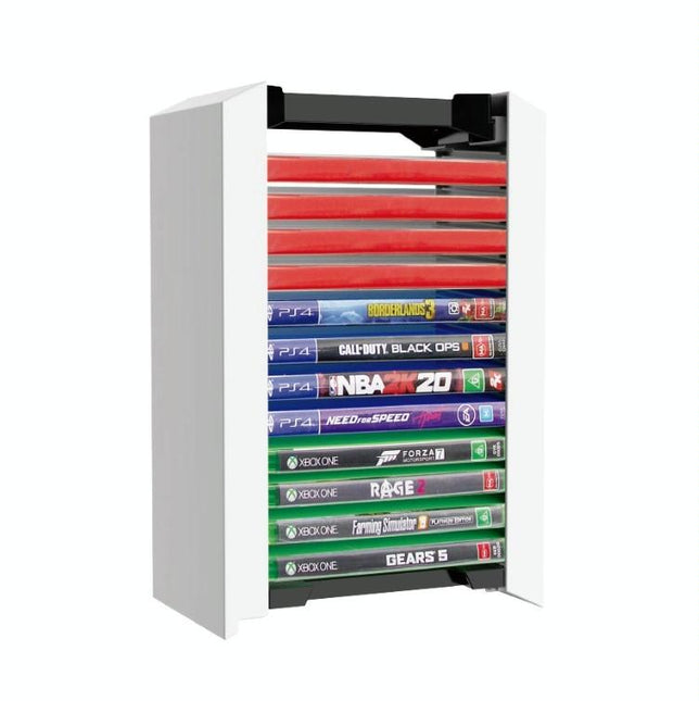 12-Cd Double-Layer Storage Rack For Ps5 Console Games