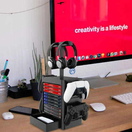 Ps5 / Xsx Game Disc & Headphone Storage Rack