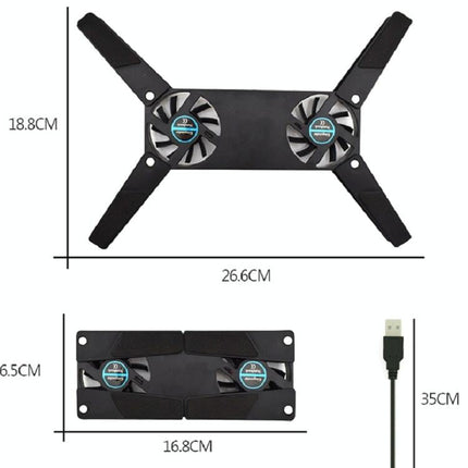 2-Pack Foldable Laptop Cooling Pad - Compact & Portable