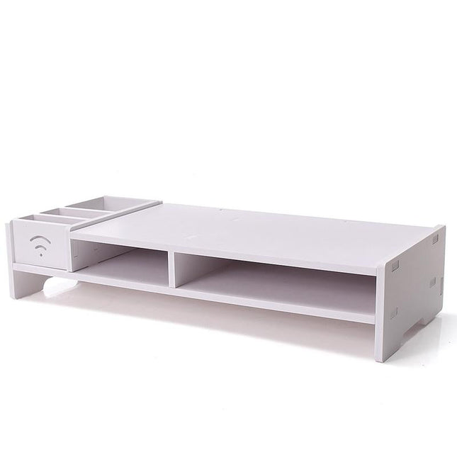 Versatile Desktop Monitor Stand - Sturdy Wood Riser For Laptop Notebook Tv