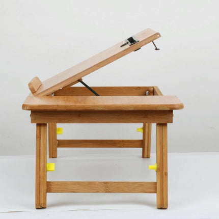 Adjustable Folding Laptop Desk For Bed With Card Slot And Lazy Computer Design