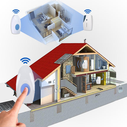 Wireless Waterproof Doorbell With 36 Chimes - Remote Control