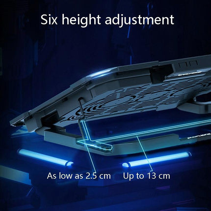 Lcd Gaming Notebook Cooler With Exhaust Fan