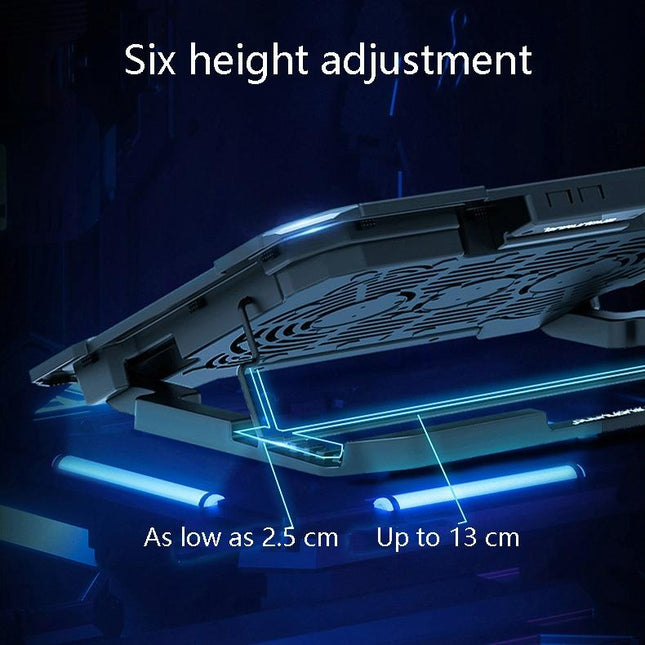 Lcd Gaming Notebook Cooler With Exhaust Fan