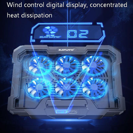 Lcd Gaming Notebook Cooler With Exhaust Fan