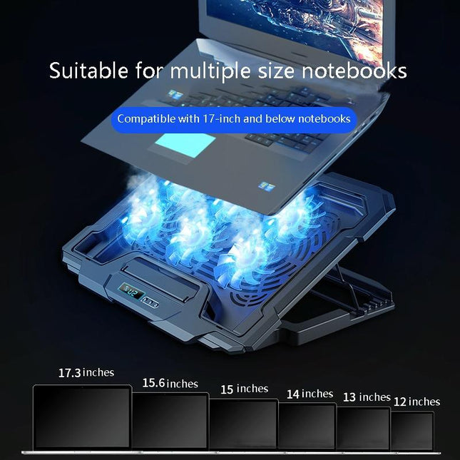 Lcd Gaming Notebook Cooler With Exhaust Fan